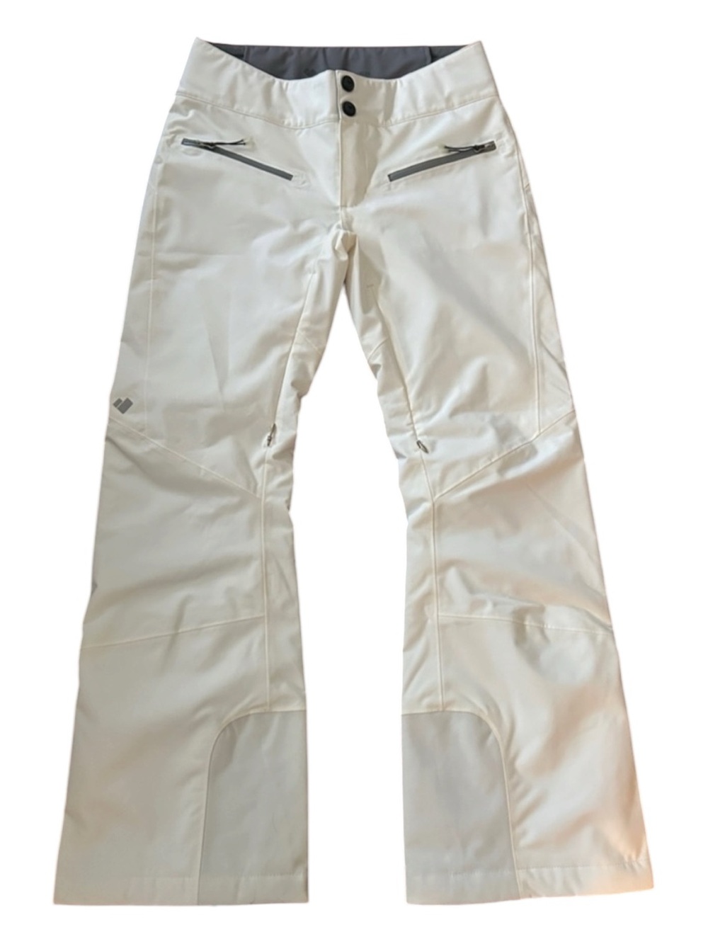 Obermeyer White Ski Pants with Gray Accents